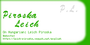 piroska leich business card